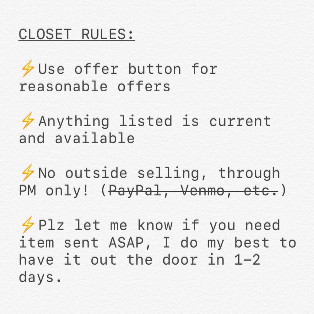 Closet Rules